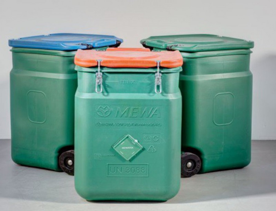 El contenedor de seguridad mewa sacon hecho de plastico duradero 45375