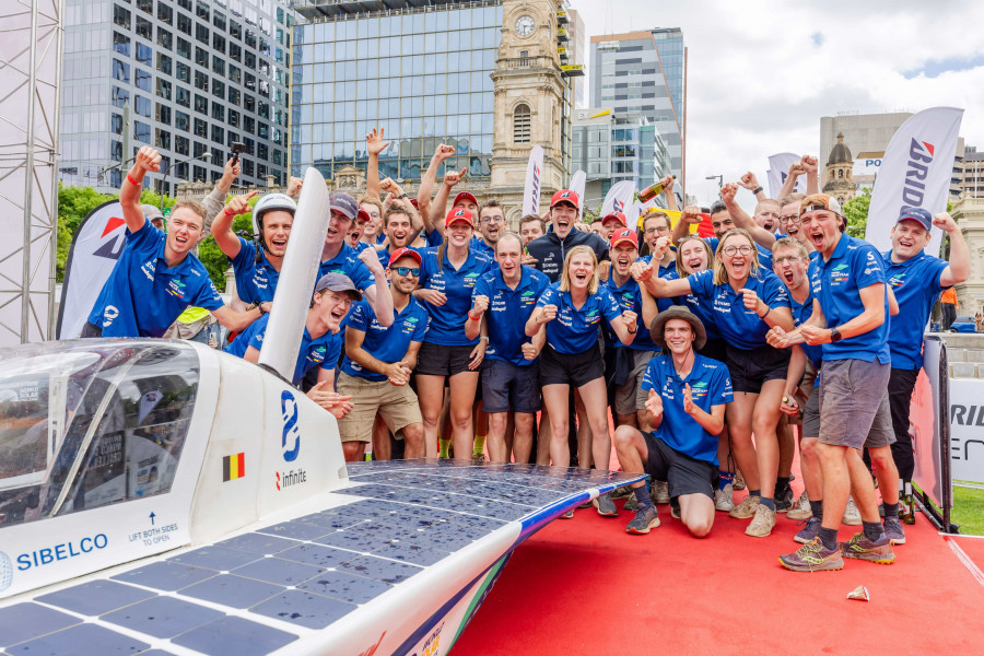 ARS Innoptus Solar Team celebrate becoming 2023 Bridgestone Word Solar Champions