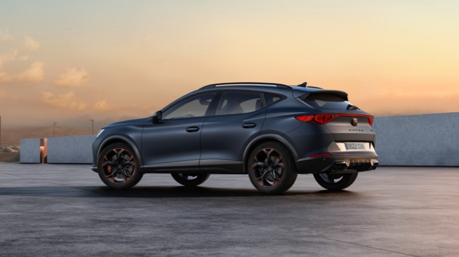 Cupra formentor compact suv with dynamic rear spoiler