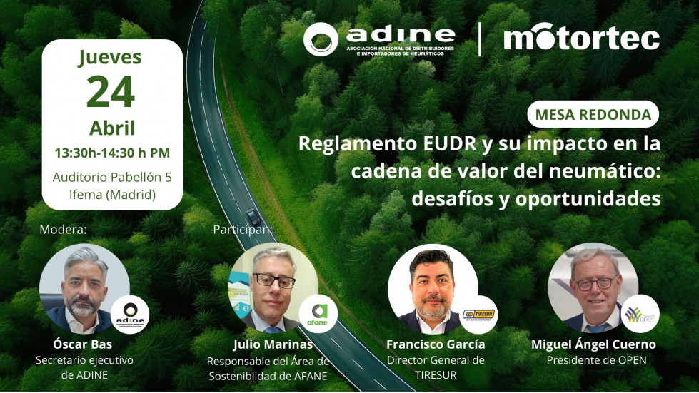 Cartel Mesa Redonda Motortec Reglamento EUDR