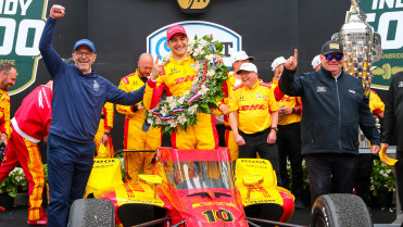 Borg warner trophy awarded to 2025 indianapolis 500 winner alex palou