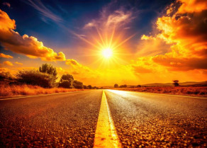 Imagen carretera calor
